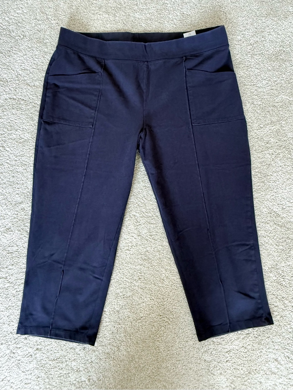 Denim & Co. Women’s Active Duo Stretch Capris Navy XL